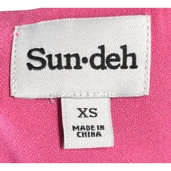 Aritzia Sun-Deh Pink Mini Dress XS Women's Size Fuchsia Sleeveless Theo NEW - Picture 4 of 6